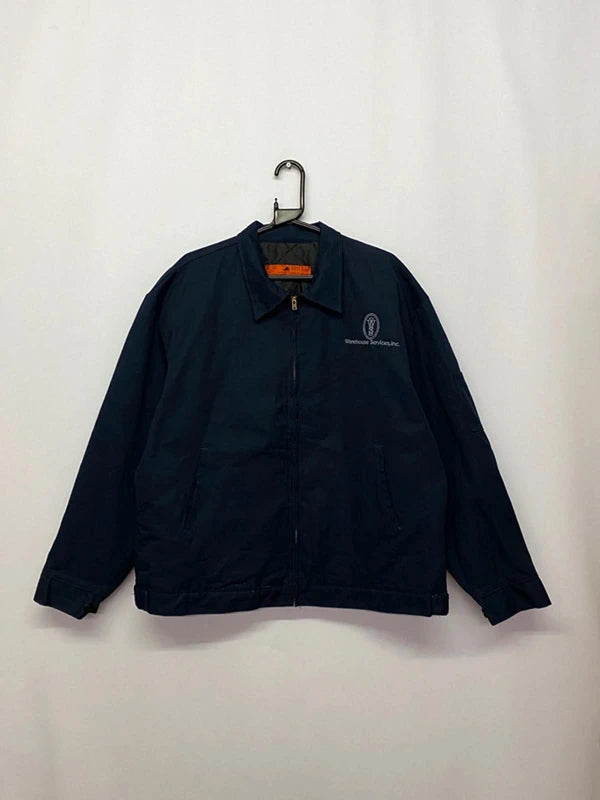 Vintage Red Kap Quilted Work Jacket Navy Blue XL