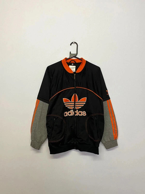 Adidas Originals Black & Orange Trefoil Jacket