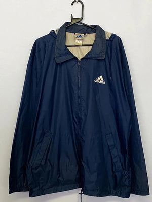 Vintage Adidas Navy Windbreaker Jacket - Size L