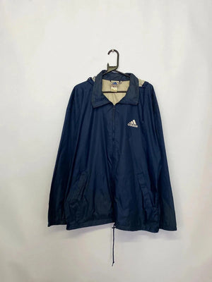 Vintage Adidas Navy Windbreaker Jacket - Size L