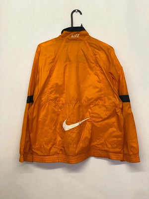 🧥 Vintage Nike Orange & Black Full-Zip Windbreaker Jacket
