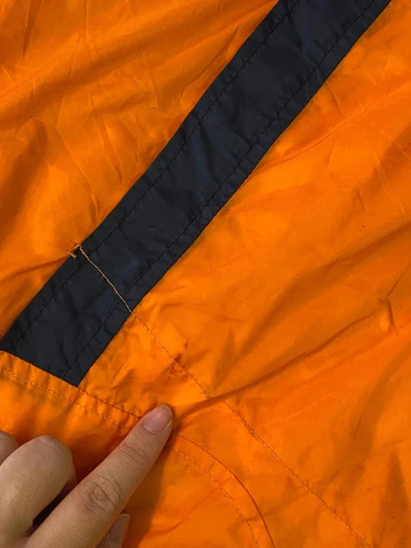 🧥 Vintage Nike Orange & Black Full-Zip Windbreaker Jacket