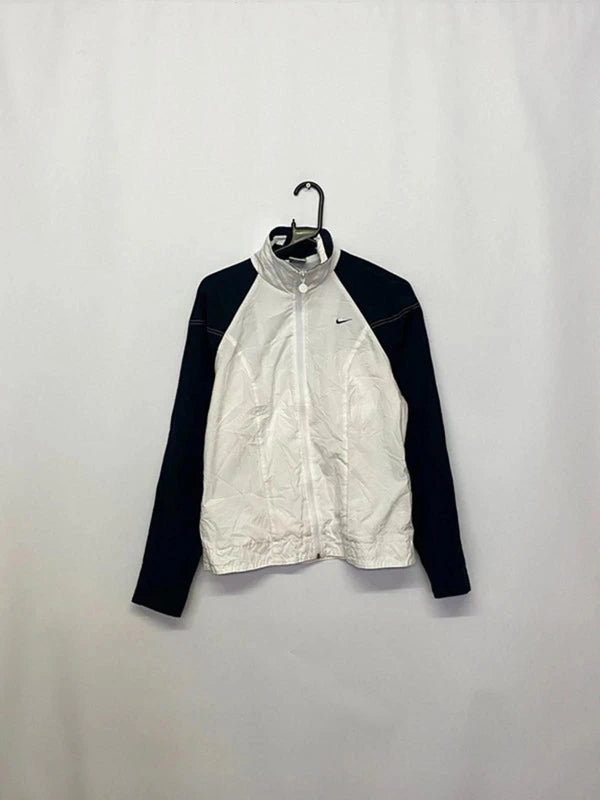 🧥 Nike White & Navy Full-Zip Track Jacket (Size M)