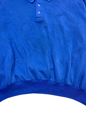 Vintage 90s Blue Nike Button-up Sweatshirt Men's XXXL