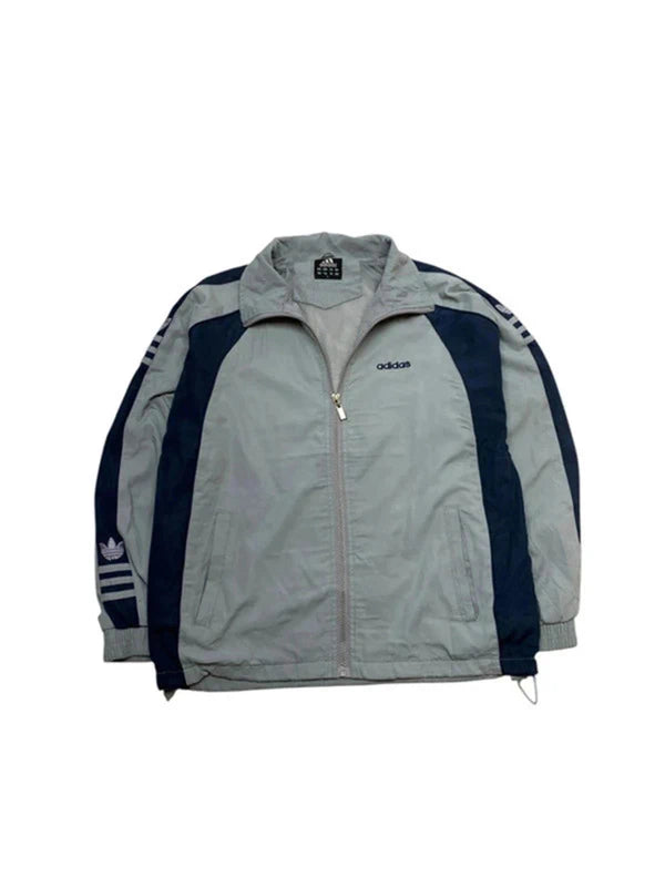 Grey Adidas Windbreaker Men's Large