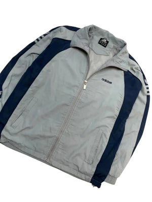 Grey Adidas Windbreaker Men's Large