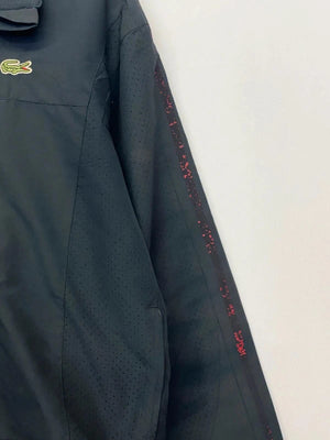 Lacoste Sport Full-Zip Track Jacket – Size S – Navy with White Stripe