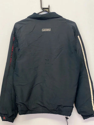 Lacoste Sport Full-Zip Track Jacket – Size S – Navy with White Stripe