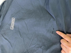Lacoste Sport Full-Zip Track Jacket – Size S – Navy with White Stripe