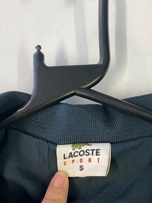Lacoste Sport Full-Zip Track Jacket – Size S – Navy with White Stripe