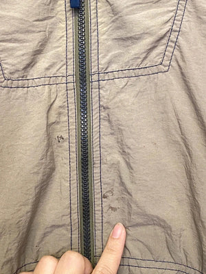 Vintage Nike Beige & Navy Windbreaker Jacket – Old Tag – Size Unknown (Fits L)