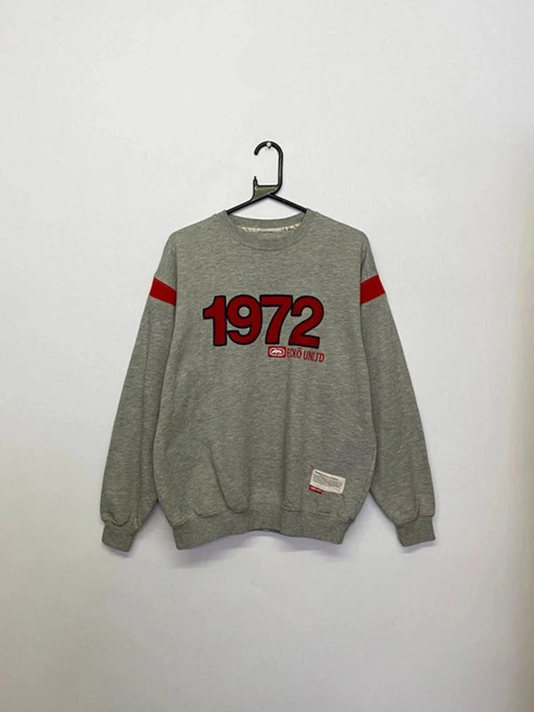 Vintage Ecko Unltd. 1972 Sweatshirt - Grey/Red - Size L