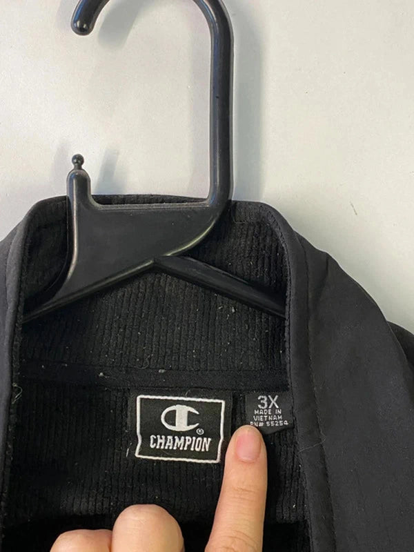 Champion Black Full-Zip Jacket – Size 3X (Plus Size)