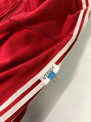 Adidas Red 3-Stripes Full-Zip Hoodie (Men’s L, Made in Romania)