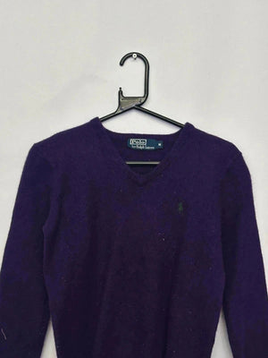 Polo Ralph Lauren Purple Wool V-Neck KID Jumper