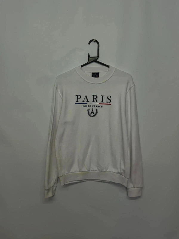 White “Paris Île de France” Sweatshirt (Men’s M / Tour D’Or)