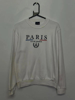 White “Paris Île de France” Sweatshirt (Men’s M / Tour D’Or)