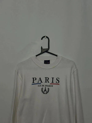 White “Paris Île de France” Sweatshirt (Men’s M / Tour D’Or)