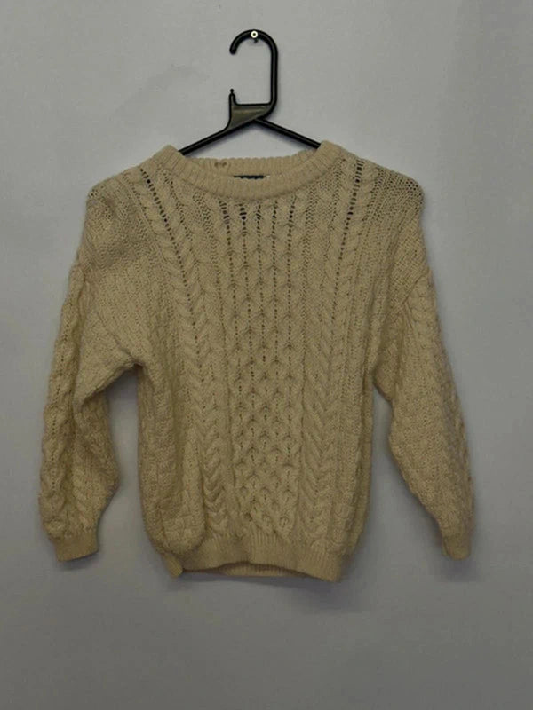 British Wool Cream Cable Knit Jumper (Age 5–7)
