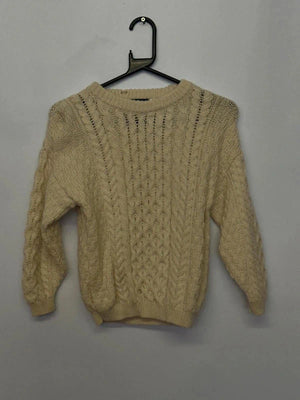 British Wool Cream Cable Knit Jumper (Age 5–7)