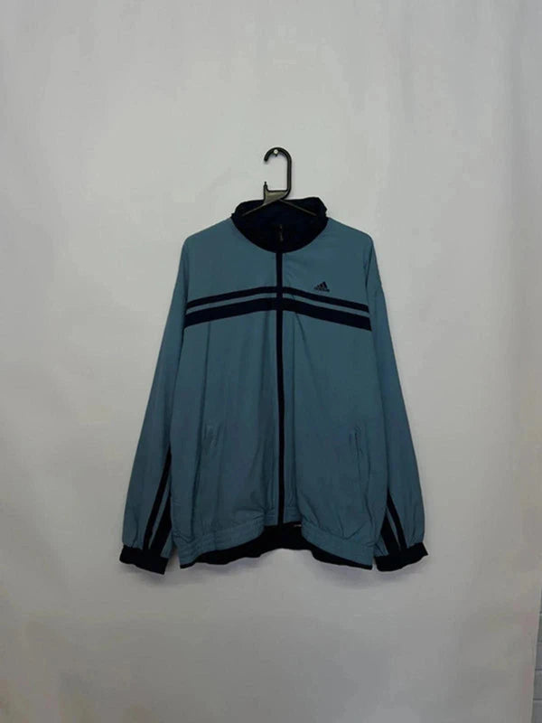 Adidas Light Blue & Navy Full-Zip Jacket (Men’s L / GB 42–44)