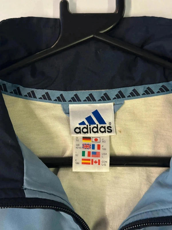 Adidas Light Blue & Navy Full-Zip Jacket (Men’s L / GB 42–44)