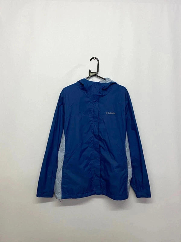 Columbia Blue Hooded Windbreaker Jacket – Size XXL