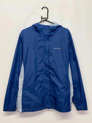 Columbia Blue Hooded Windbreaker Jacket – Size XXL