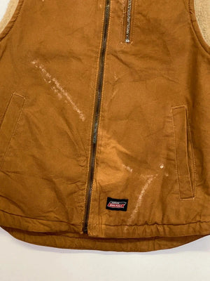 Dickies Brown Sherpa-Lined Work Vest – Size S (34–36)