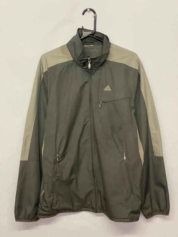 Adidas Windbreaker Jacket – Olive Green & Grey