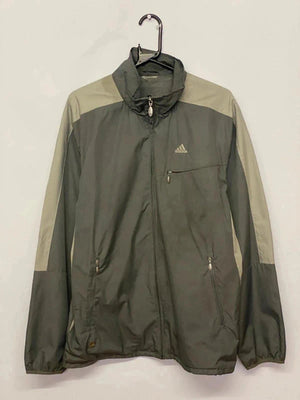 Adidas Windbreaker Jacket – Olive Green & Grey
