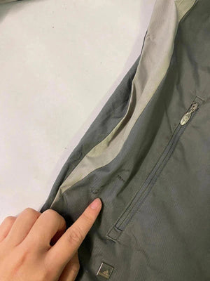 Adidas Windbreaker Jacket – Olive Green & Grey