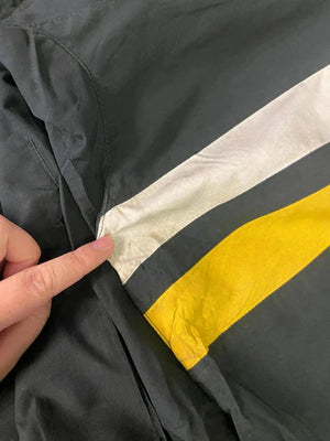 Nike Dri-FIT Black Track Jacket – Yellow/White Stripe Size L