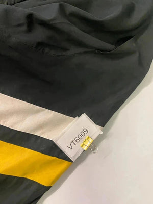 Nike Dri-FIT Black Track Jacket – Yellow/White Stripe Size L