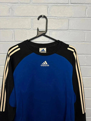 Vintage Adidas Blue & Black Sweatshirt – Size M
