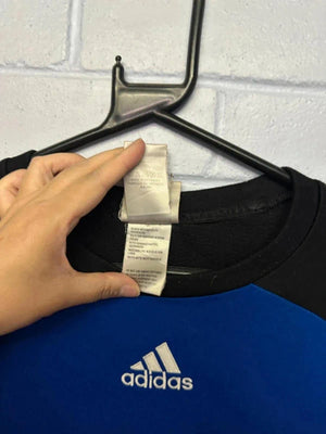 Vintage Adidas Blue & Black Sweatshirt – Size M