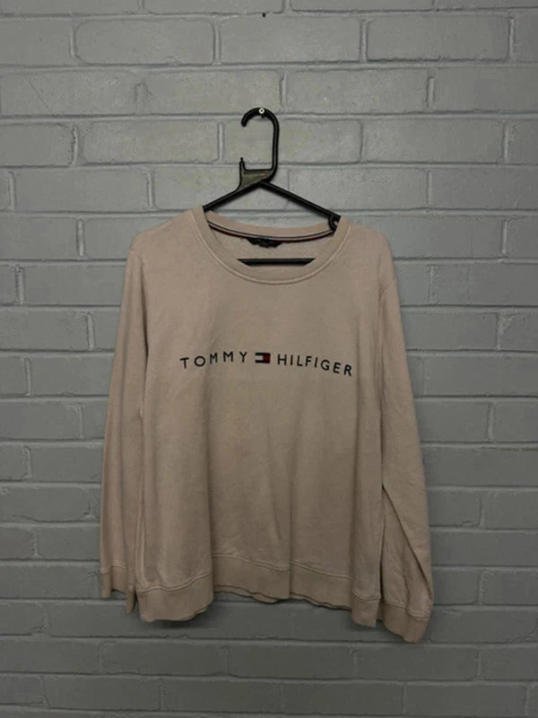 Tommy Hilfiger Pink Logo Sweatshirt – Youth XL