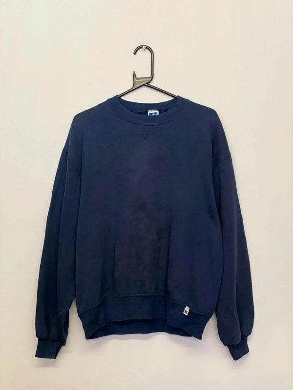 Vintage Russell Athletic Navy Blue Crewneck Sweatshirt – Made in USA – Size L