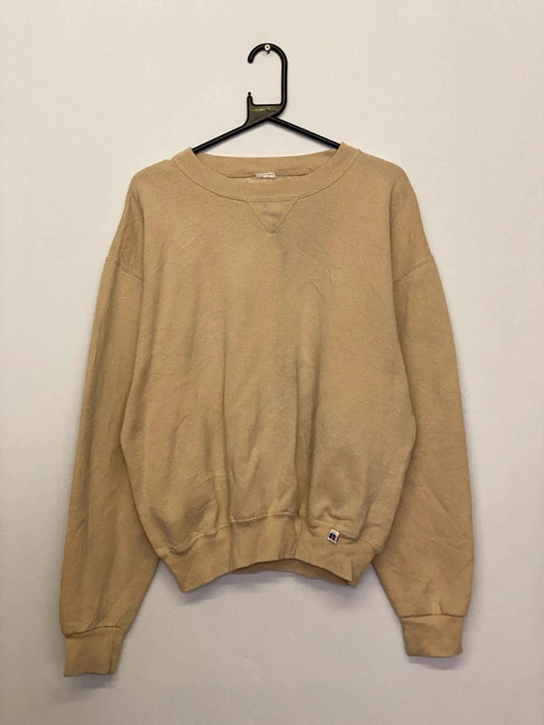 Vintage Russell Athletic Beige Crewneck Sweatshirt – Size L