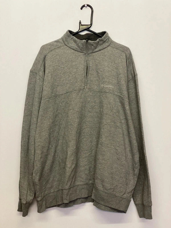 Columbia Grey 1/4 Zip Fleece Sweatshirt – Size XXL