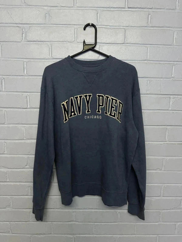 Vintage Navy Pier Chicago Sweatshirt – Big Cotton Gear – Size M