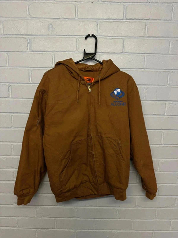 CornerStone Workwear Brown Hooded Duck Jacket XS Utility Canvas Coat