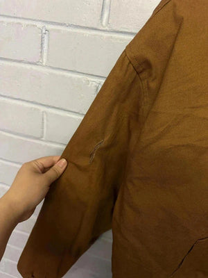 CornerStone Workwear Brown Hooded Duck Jacket XS Utility Canvas Coat