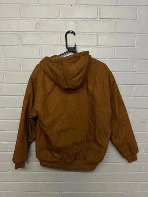 CornerStone Workwear Brown Hooded Duck Jacket XS Utility Canvas Coat