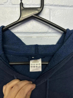 Adidas Navy Blue Embroidered Logo Hoodie XL