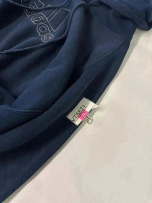 Adidas Navy Blue Embroidered Logo Hoodie XL
