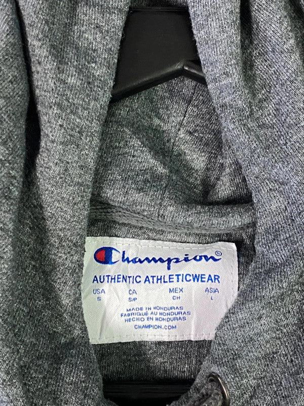 Champion Charcoal Grey Logo Hoodie (Size S)