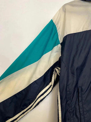 Vintage Adidas Windbreaker Jacket – Navy/Teal/Cream – Size M
