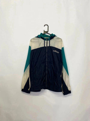 Vintage Adidas Windbreaker Jacket – Navy/Teal/Cream – Size M