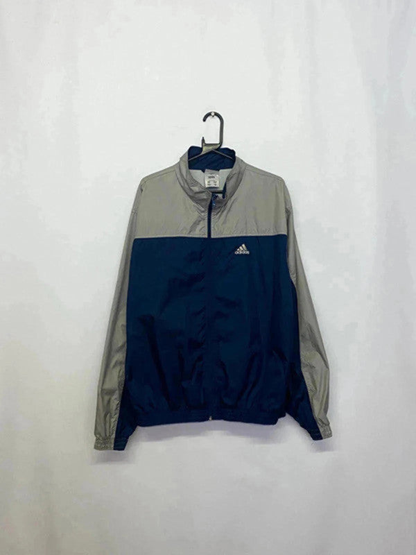 Adidas Navy & Grey Lightweight Windbreaker Jacket – Size L